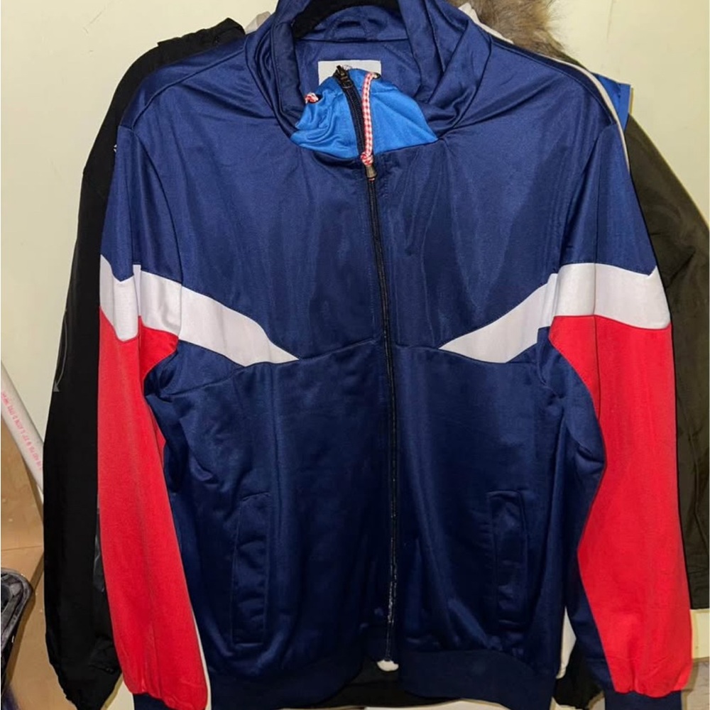Men's Blue and Red Jacket